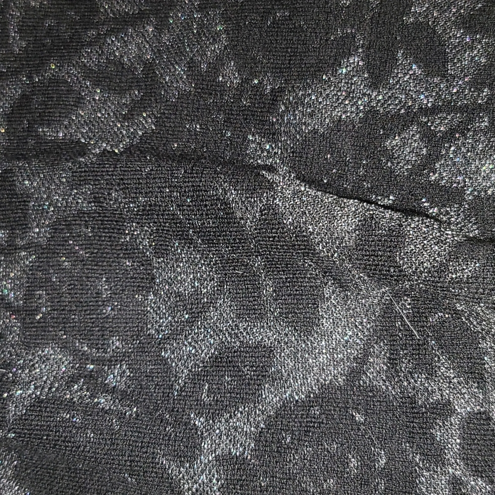 Express Sparkle Silver Bell Puff Sleeve Top - Picture 2 of 2